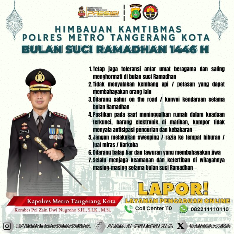Selama Bulan Ramadhan 1446 H/2025, Warga Tangerang Diimbau Gelar Kegiatan Positif dan Produktif
