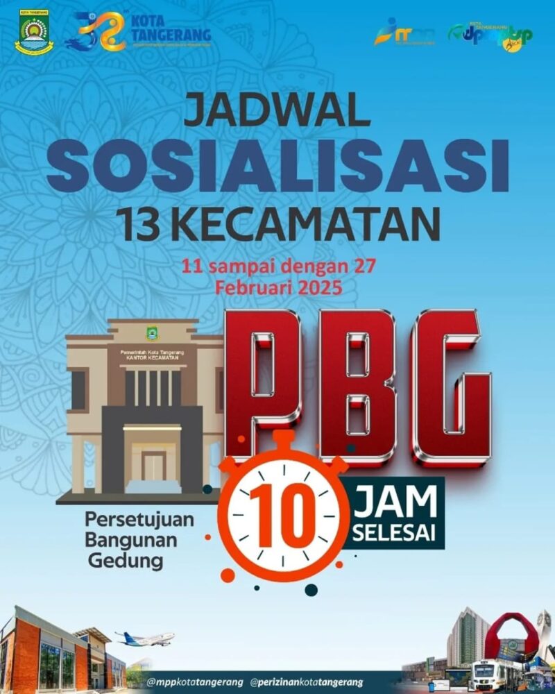 DPMPTSP Kota Tangerang Jadwalkan Sosialisasi PBG di 13 Kecamatan