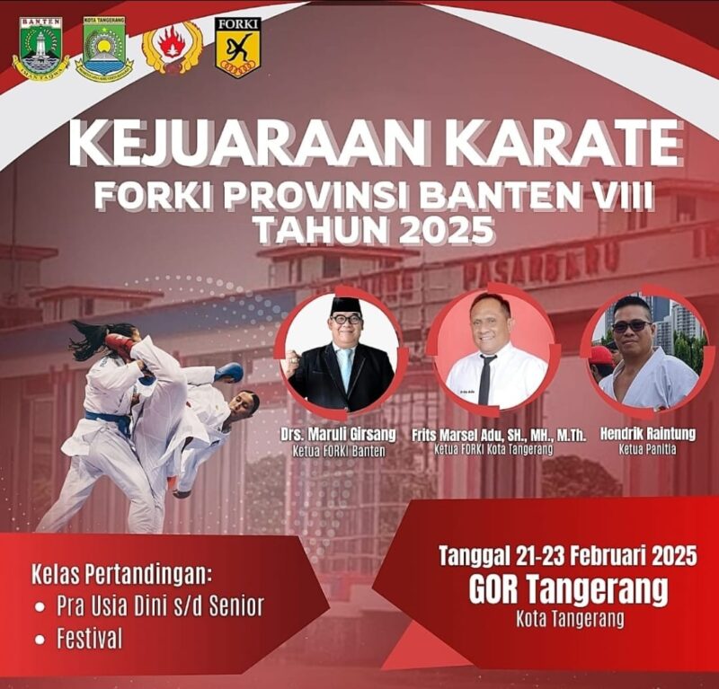 Ratusan Atlit Karate Kota Tangerang Akan Memeriahkan Turnament Kejurprov Banten VIII Tahun 2025