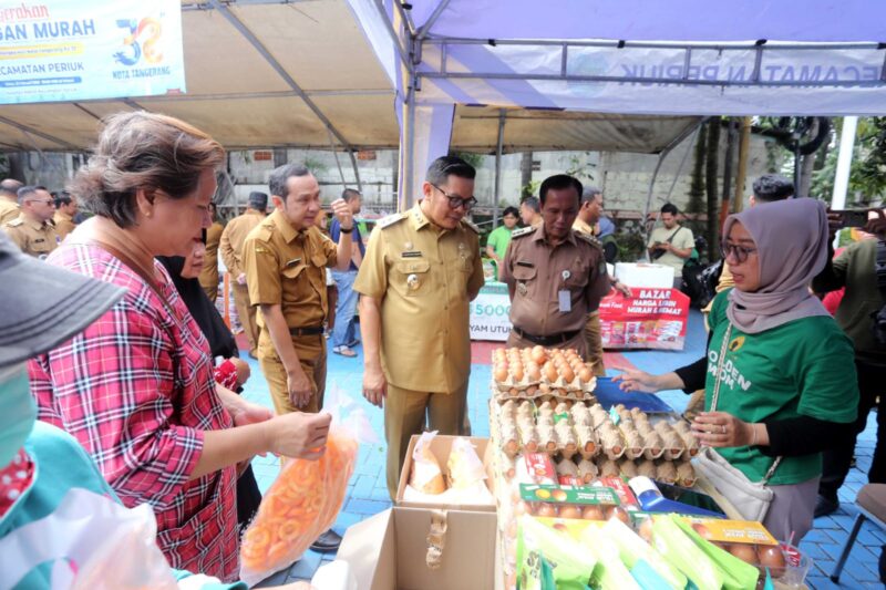 Wakil Walikota Tangerang Menghadiri Kegiatan Gerakan Pangan Murah di Kecamatan Periuk