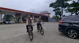 Waspada Pecah Kaca, Petugas Patroli Bersepeda Dikerahkan di Rest Area KM 14 dan KM 13,5 Tangerang.