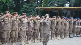 Satpol PP Kab-Tangerang Kerahkan Ratusan Personel Pengamanan Hari Raya Idul Fitri.