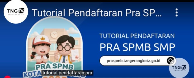 Dinas Pendidikan Kota Tangerang Mulai Tahapan Pendaftaran Pra-SPMB