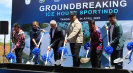 Bupati Tangerang Dampingi Menpora di Groundbreaking Ice House Sportindo.