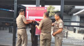 Satpol PP Kota Tangerang Tindak Tegas Pengusaha yang Melanggar Perda.
