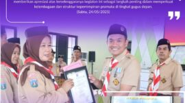 Camat Mekar Baru Selaku Ka.Mabiran Menghadiri Pelantikan Gudep.