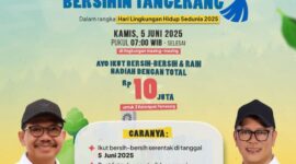 Peringati Hari Lingkungan Hidup Sedunia, Wali Kota Tangerang Ajak Kerja Bakti.