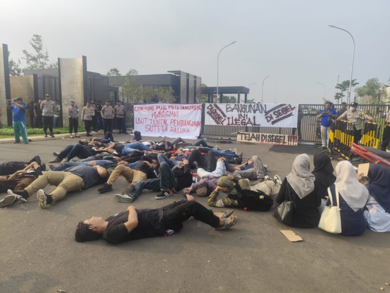 Aksi Damai di Tangerang: Gabungan Organisasi Pemuda Tolak Proyek Sutera Rasuna yang Diduga Langgar Aturan.
