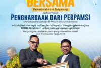 Konsisten Tingkatkan Layanan Air Bersih, Pemkot Tangerang Kembali Torehkan Prestasi Nasional.