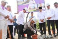 Bupati Tangerang Bersama Kapolres Metro Tangerang Kota Lakukan Ground Breaking Pembangunan Gedung Polsek Sepatan Baru.