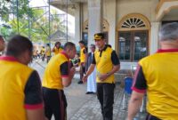 Bakti Religi Hari Bhayangkara ke-79, Polres Metro Tangerang Kota Bersih-Bersih Rumah Ibadah.