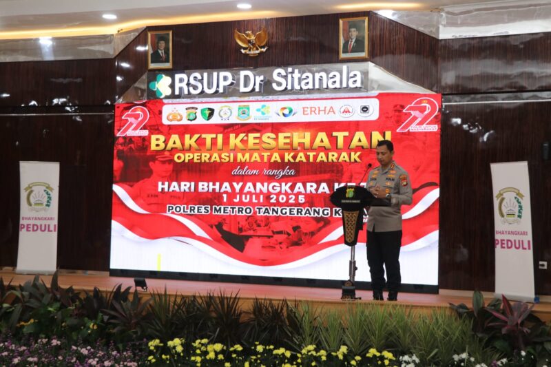 Peringati Hari Bhayangkara ke-79, Polres Metro Tangerang Kota Selenggarakan Bakti Kesehatan Operasi Mata Katarak Gratis Untuk Masyarakat.