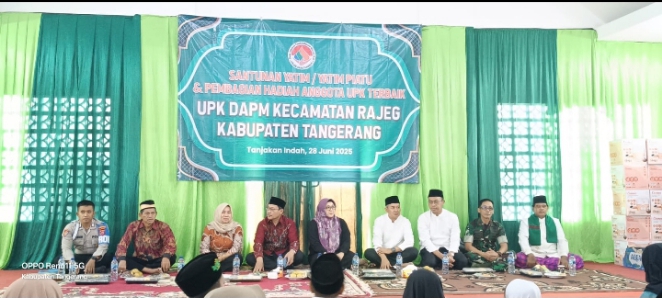 UPK DAPM Kecamatan Rajeg Memberikan Santunan Kepada Anak Yatim Piatu.