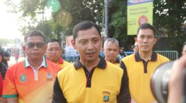 Menyambut Hari Bhayangkara ke-79, Polres Metro Tangerang Kota Gelar Pemeriksaan Kesehatan Gratis dan Pelayanan Terpadu di lokasi Car Free Day.
