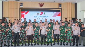 Do'a dan Syukuran, TNI Beri Kejutan di Hari Bhayangkara Ke-79 Kepada Polres Metro Tangerang Kota.