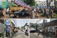 Trantib Kecamatan Larangan Gelar Operasi Penertiban Spanduk Liar.