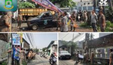 Trantib Kecamatan Larangan Gelar Operasi Penertiban Spanduk Liar.
