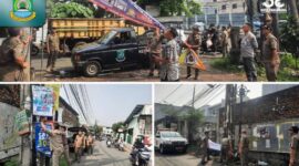 Trantib Kecamatan Larangan Gelar Operasi Penertiban Spanduk Liar.