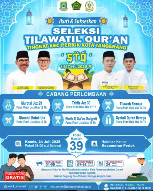 Kecamatan Periuk Akan Gelar STQ Minggu Depan.