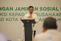 Wali Kota Tangerang Buka Kegiatan Sosialisasi Manfaat BPJS Ketenagakerjaan.