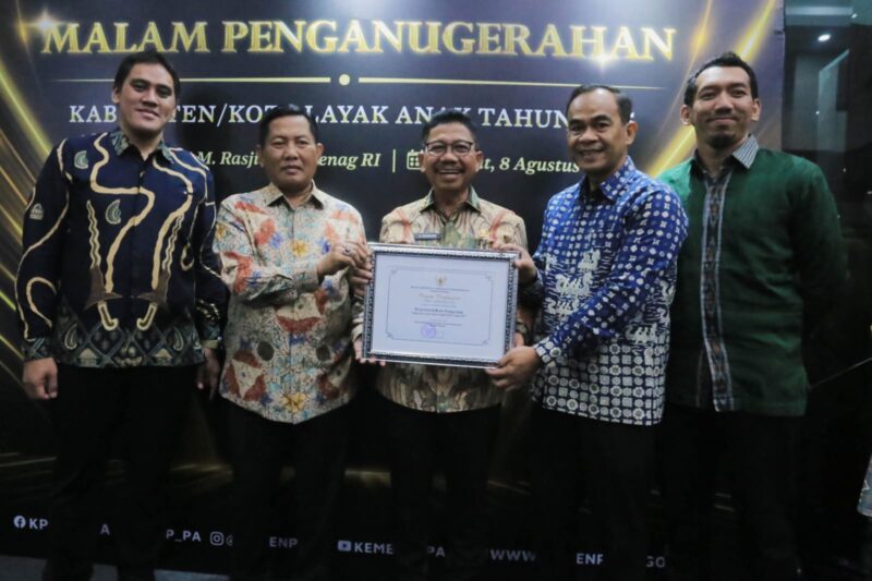 Pemkot Tangerang Kembali Raih Penghargaan Kota Layak Anak dari Kementerian PPPA RI.