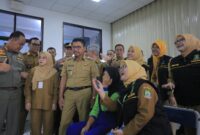 Wali Kota Tangerang Tinjau Pelaksanaan CKG di SMP Negeri 28 Kota Tangerang.