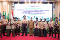 Gubernur Banten Andra Soni Lepas Kontingen PPBKN 2025.