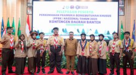 Gubernur Banten Andra Soni Lepas Kontingen PPBKN 2025.