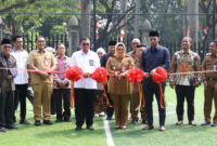 Wabup Tangerang Intan Bersama Dirjen PAUD Resmikan Revitalisasi Lapangan Sekolah Islamic Village.